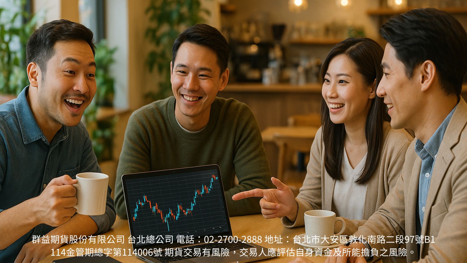 群益期貨股份有限公司 台北總公司 電話：02-2700-2888 地址：台北市大安區敦化南路二段97號B1 114金管期總字第114006號 期貨交易有風險，交易人應評估自身資金及所能擔負之風險。